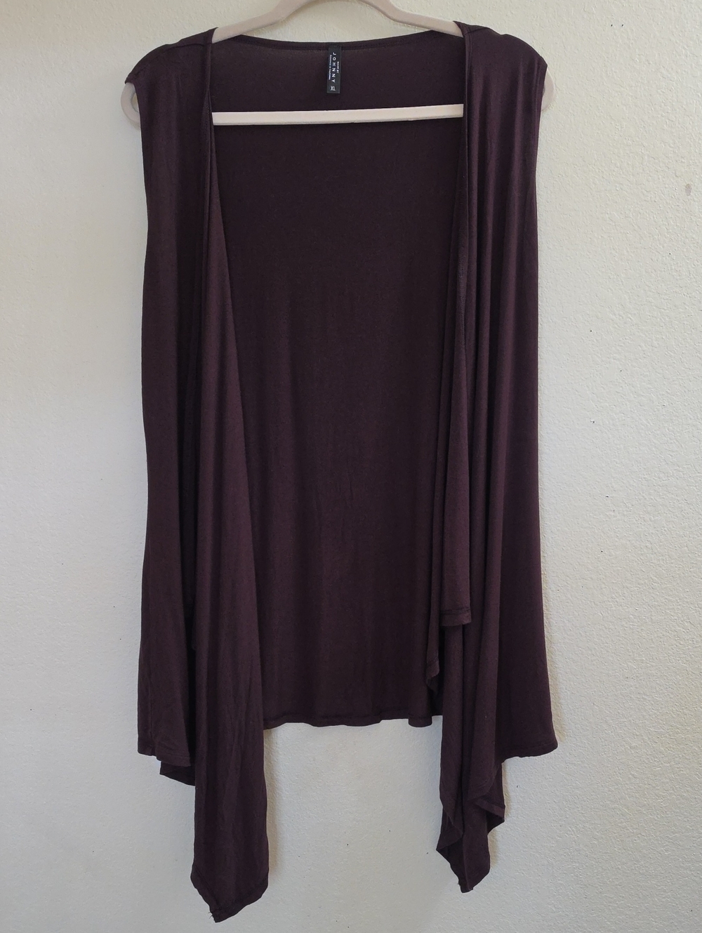 Drape Open-Front Women's XL Cardigan, Deep Brown